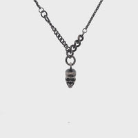Skull Necklace in Antique Ion Plated Stainless Steel