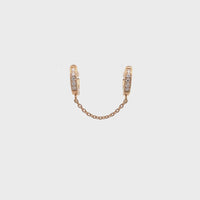 Chain Double Huggie Earring