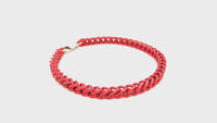 Medium Bracelet in Red Acrylic Coated Stainless Steel