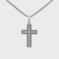 Beveled Edge Pendant in Sterling Silver