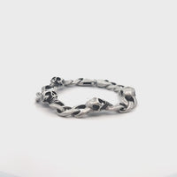Skull Bracelet in Steel Finish Stainless Steel