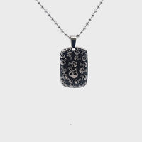 Skull Pendant in Antique Finish Stainless Steel
