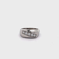 Men's Lab Grown Diamond Ring in Sterling Silver (1/4 ct. tw.)