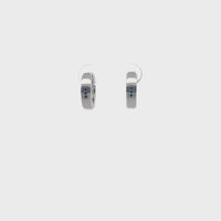 Channel Set Hoop Earring in Stainless Steel