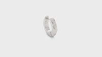 Hexagon Hoop Earring in Stainless Steel