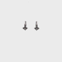 Skull Hoop Earring in Black Ion Plated Stainless Steel