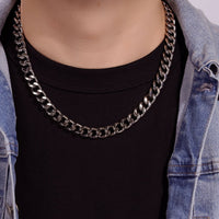 Thick Chain in Steel High Polish Stainless Steel