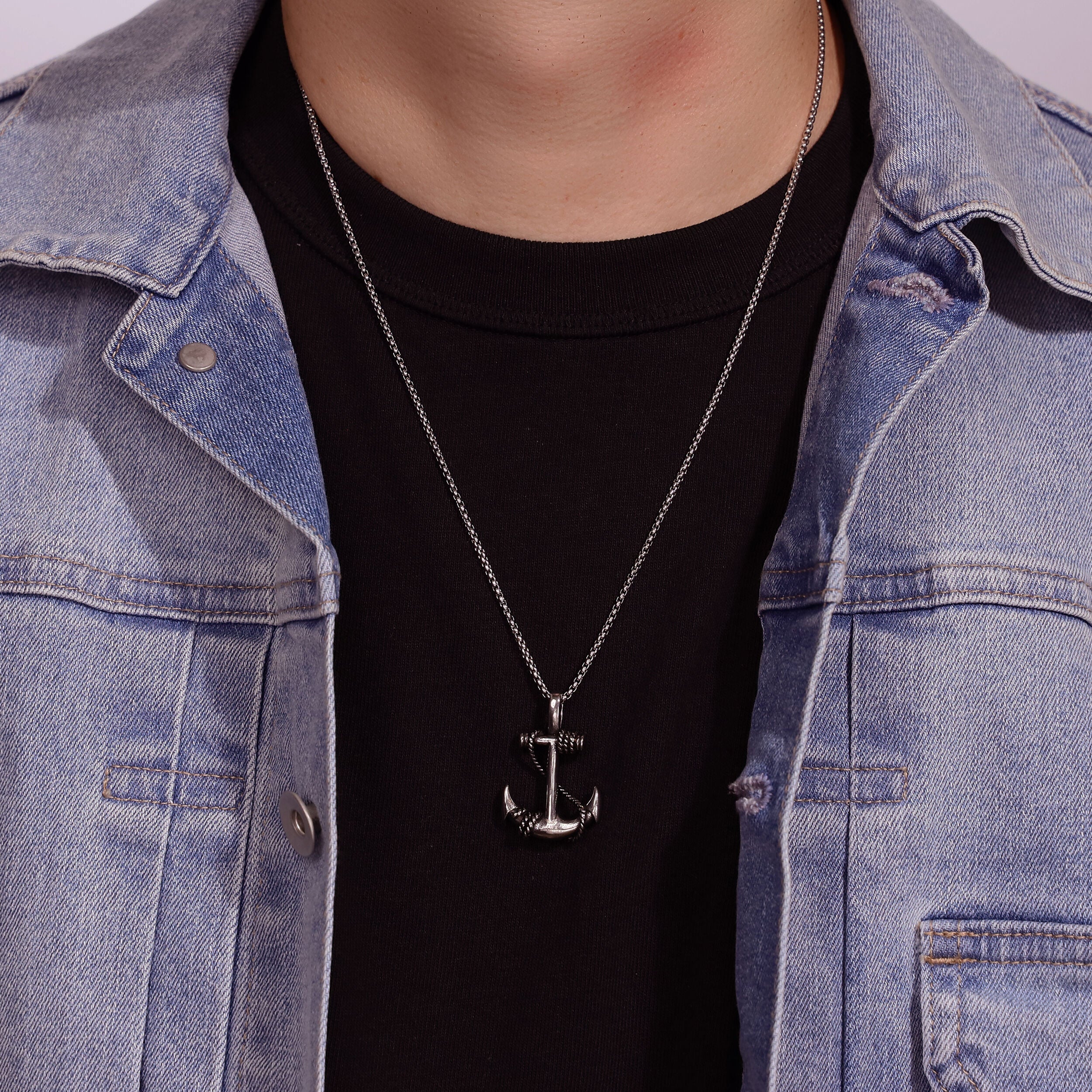 Anchor Pendant in Stainless Steel