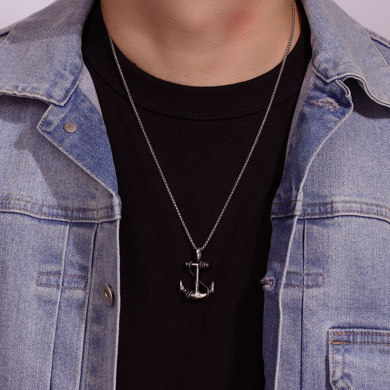Anchor Pendant in Stainless Steel