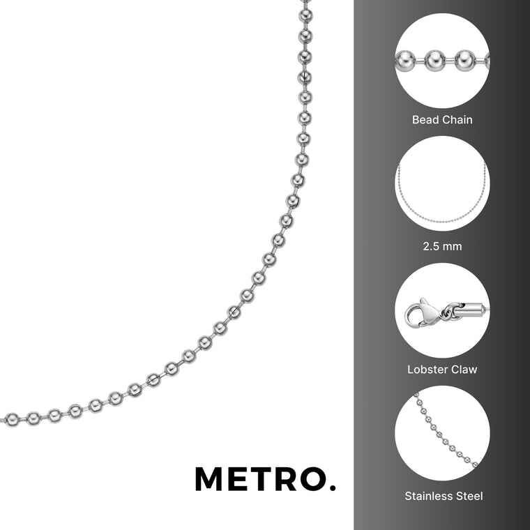 Replacement Ball Chain in Stainless Steel
