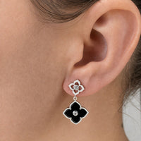 Flora Classic Double Flower Drop Earrings