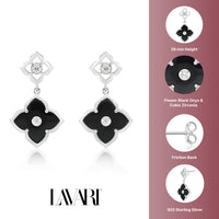 Flora Classic Double Flower Drop Earrings