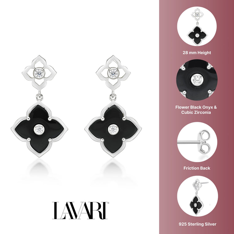 Flora Classic Double Flower Drop Earrings