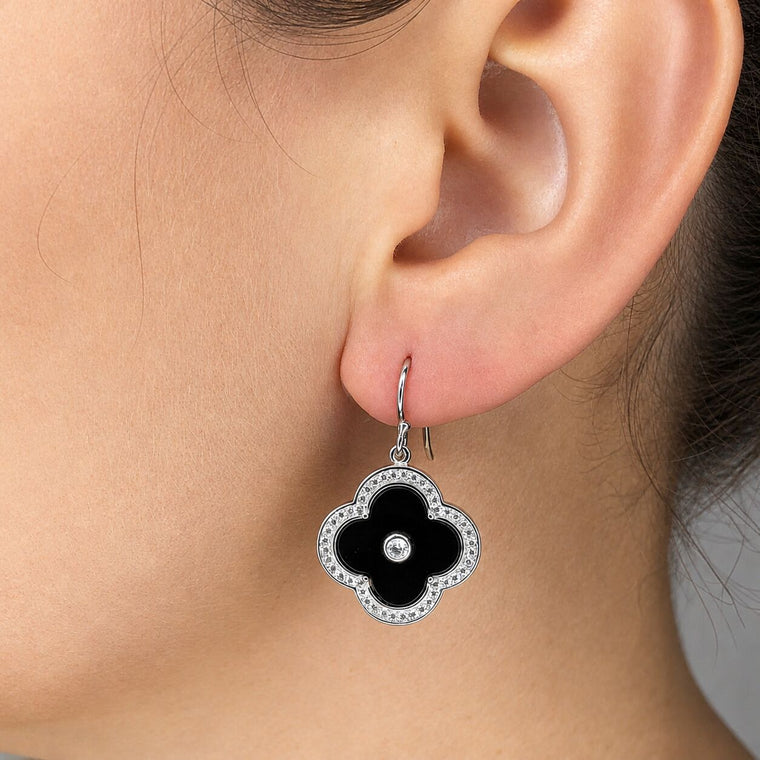 Flora Halo Flower Hook Earrings