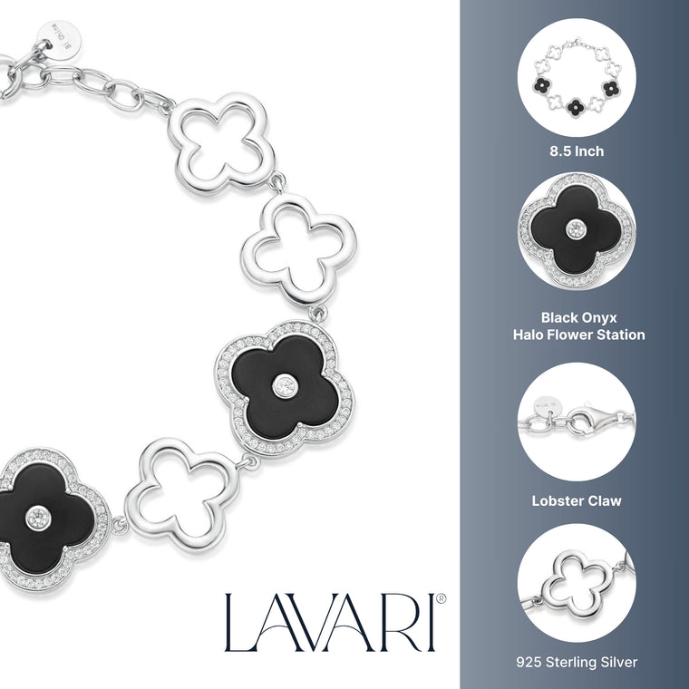 Flora Grand Halo Nine-Station Flower Bracelet