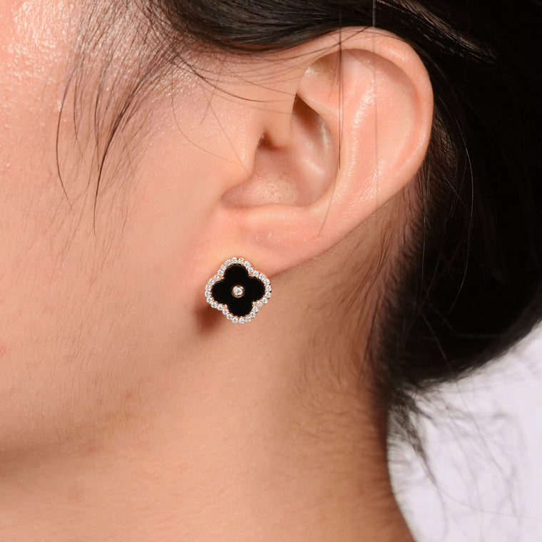 Flora Halo Flower Stud Earrings