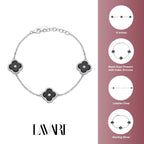 Flora Halo Three-Station Flower Bracelet