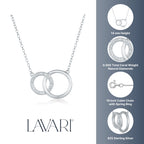 925 Sterling Silver Interlocking Diamond Necklace