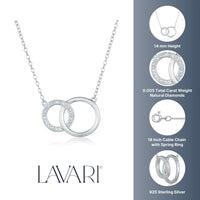 Interlocking Cirlces Pendant in Sterling Silver