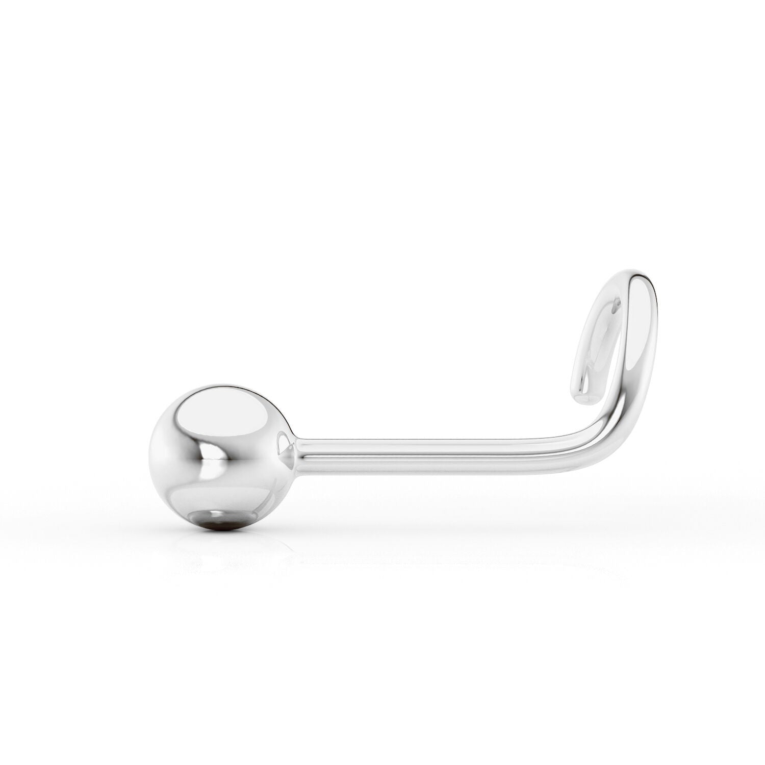 14K Ball Curved Nose Ring - 20G