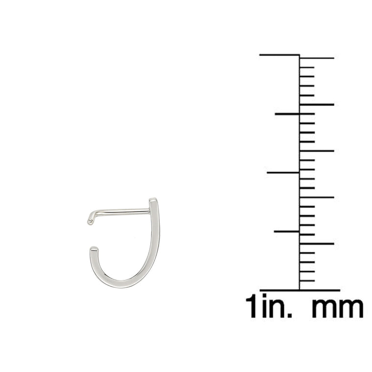 14K Faux Hoop L-Shaped Nose Ring - 20G
