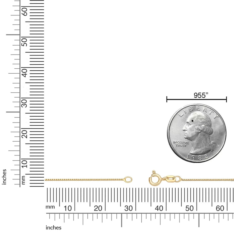 Sterling Silver Replacement Box Chain - 18 Inch