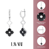 Flora Classic Double Flower Drop Earrings