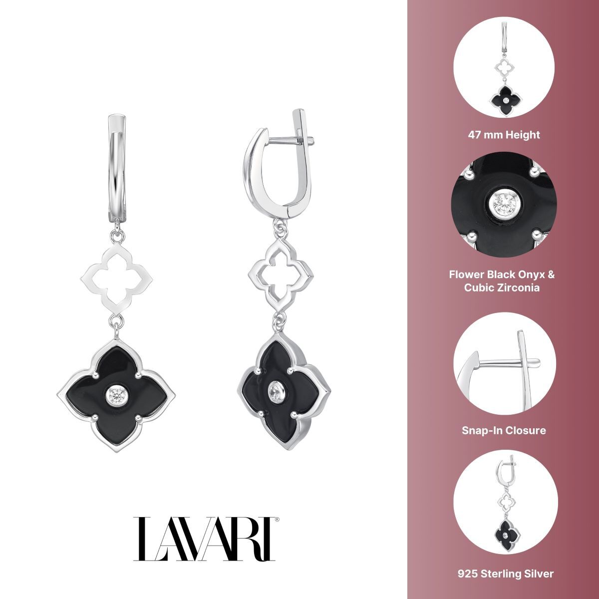 Flora Classic Double Flower Drop Earrings