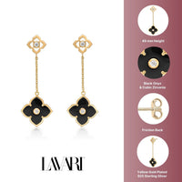 Flora Grand Double Flower Drop Earrings