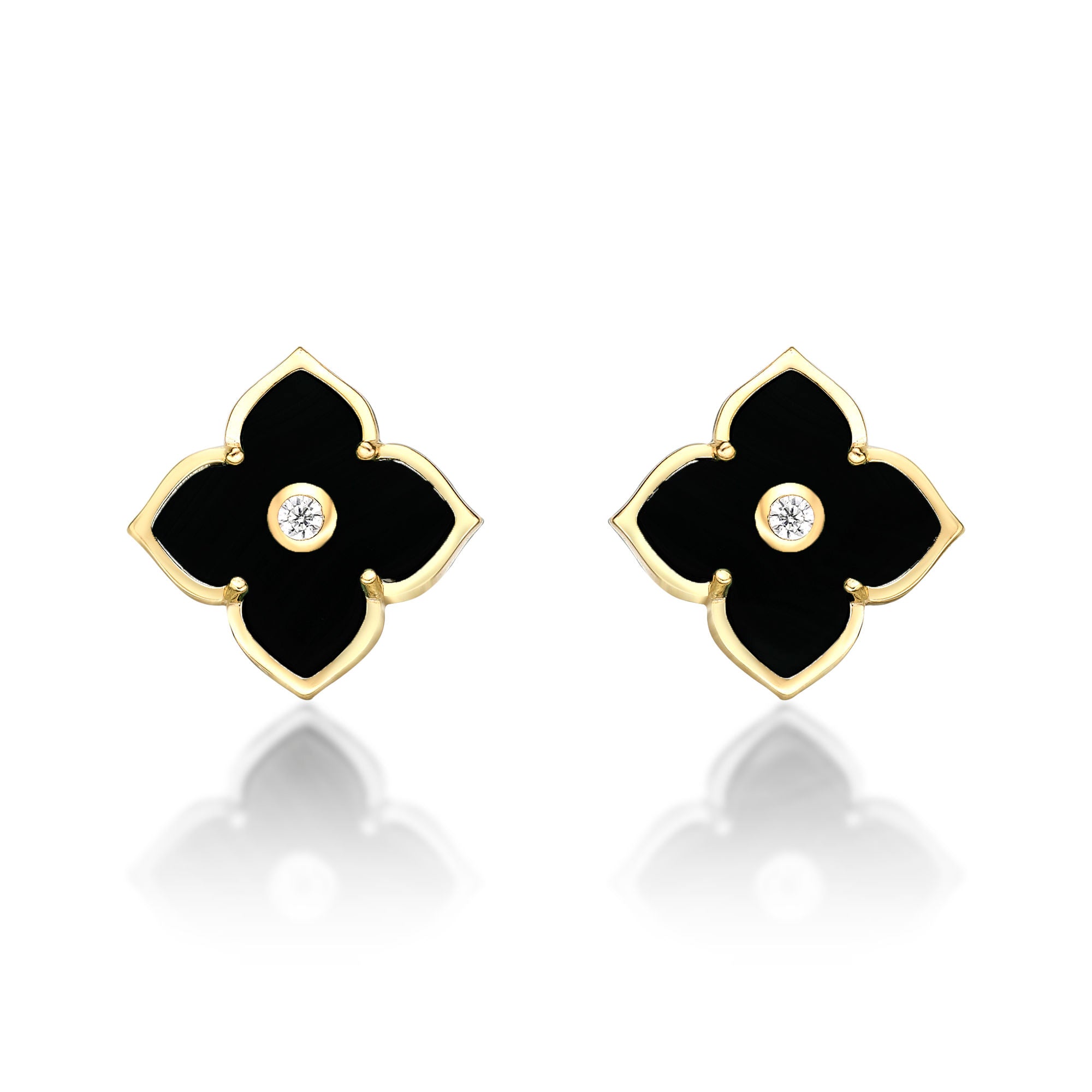 Flora Classic Flower Huggie Earrings