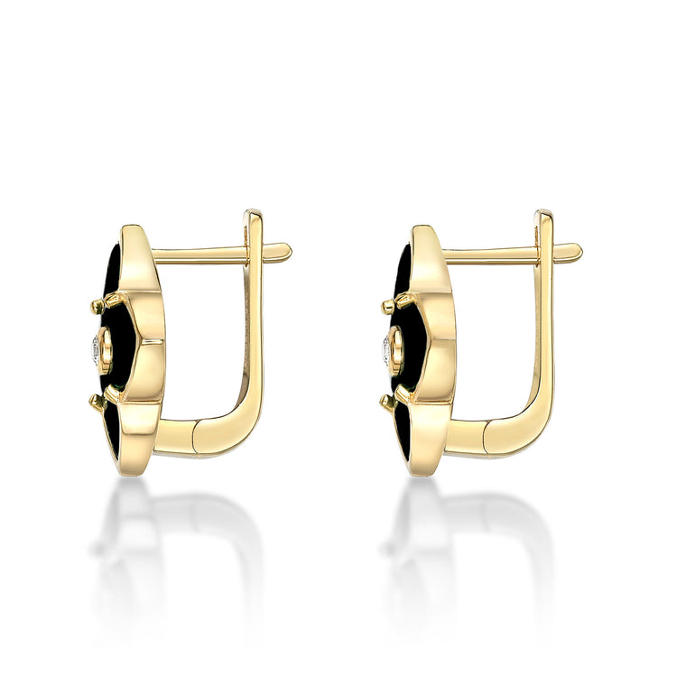 Flora Classic Flower Huggie Earrings