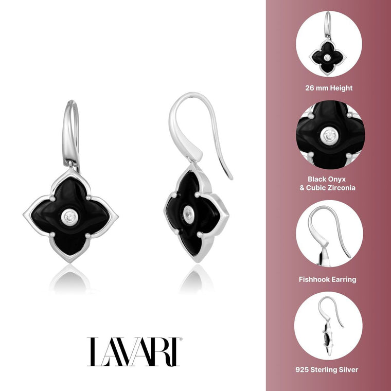 Flora Classic Flower Fish Hook Earrings