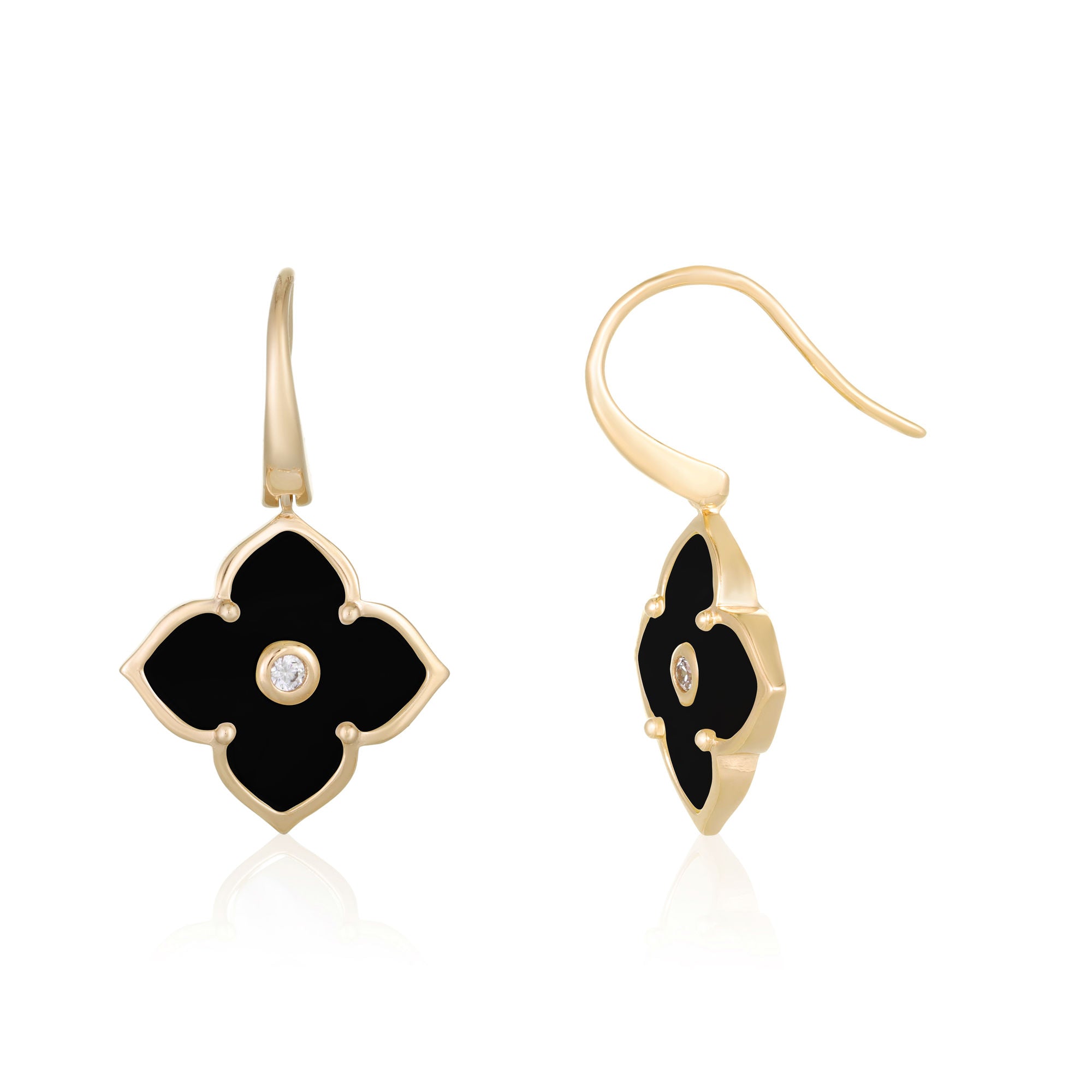 Flora Classic Flower Fish Hook Earrings
