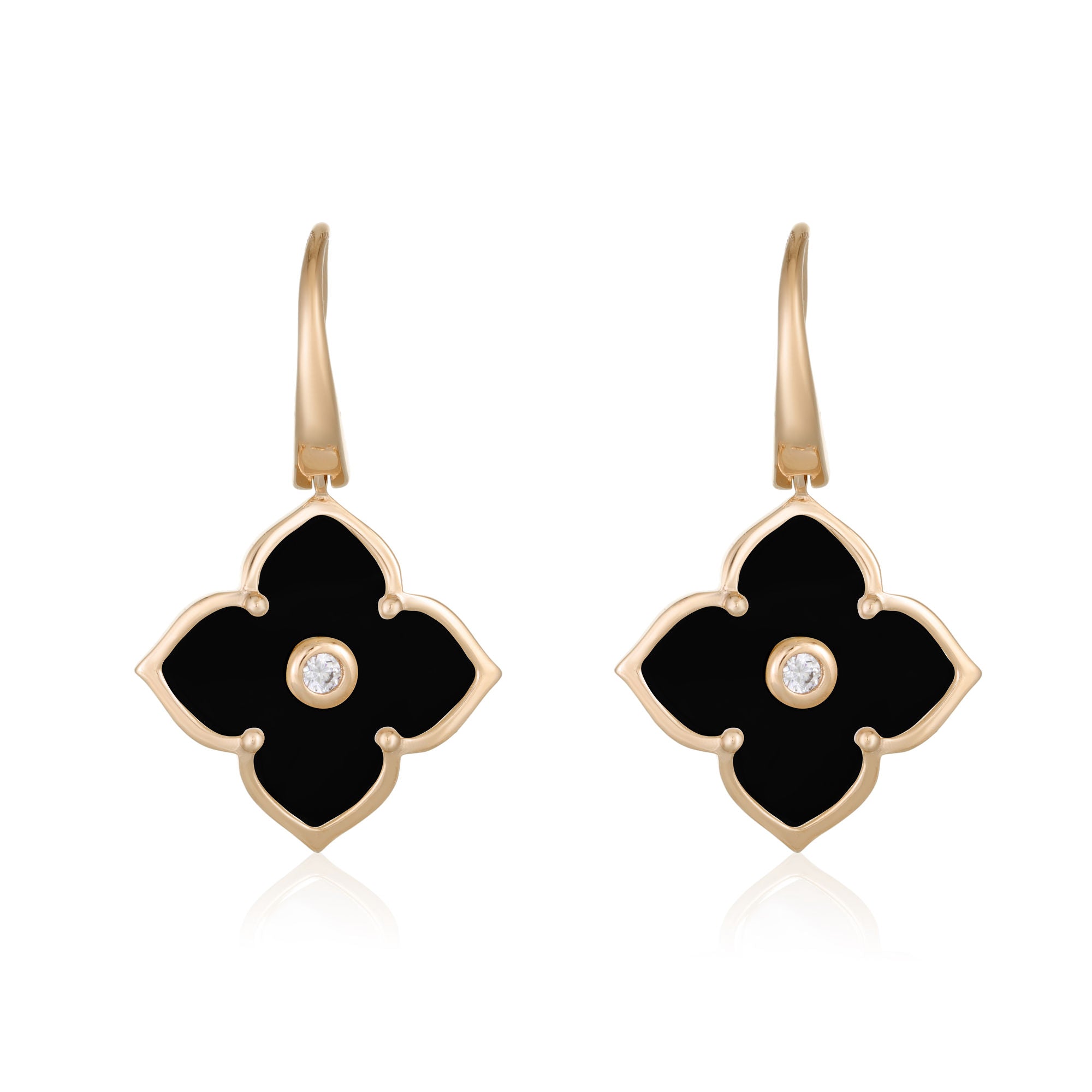Flora Classic Flower Fish Hook Earrings