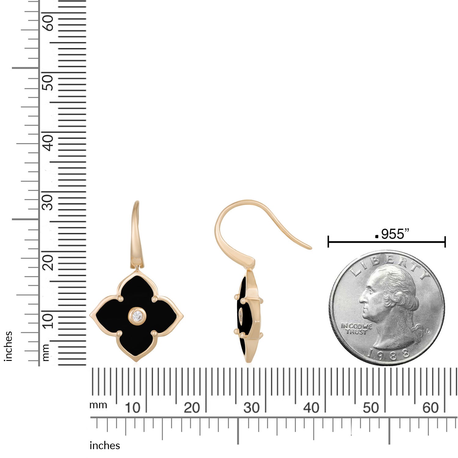 Flora Classic Flower Fish Hook Earrings
