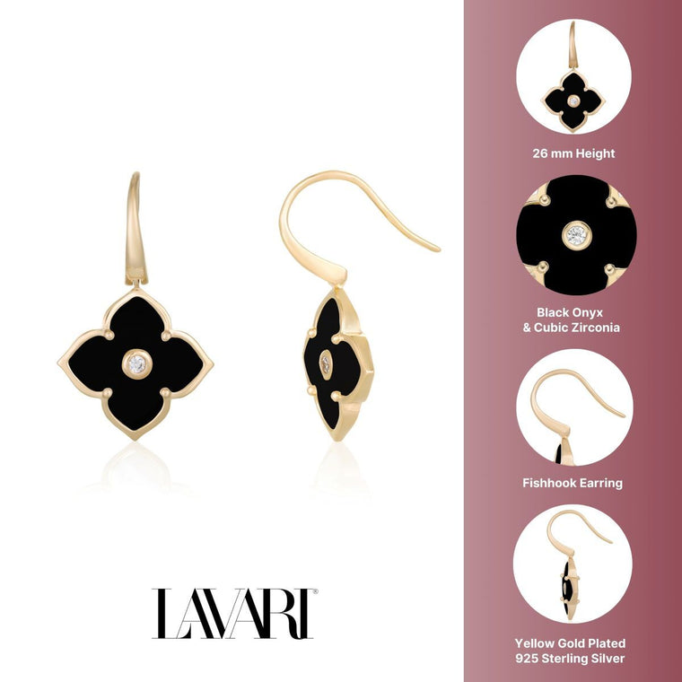Flora Classic Flower Fish Hook Earrings