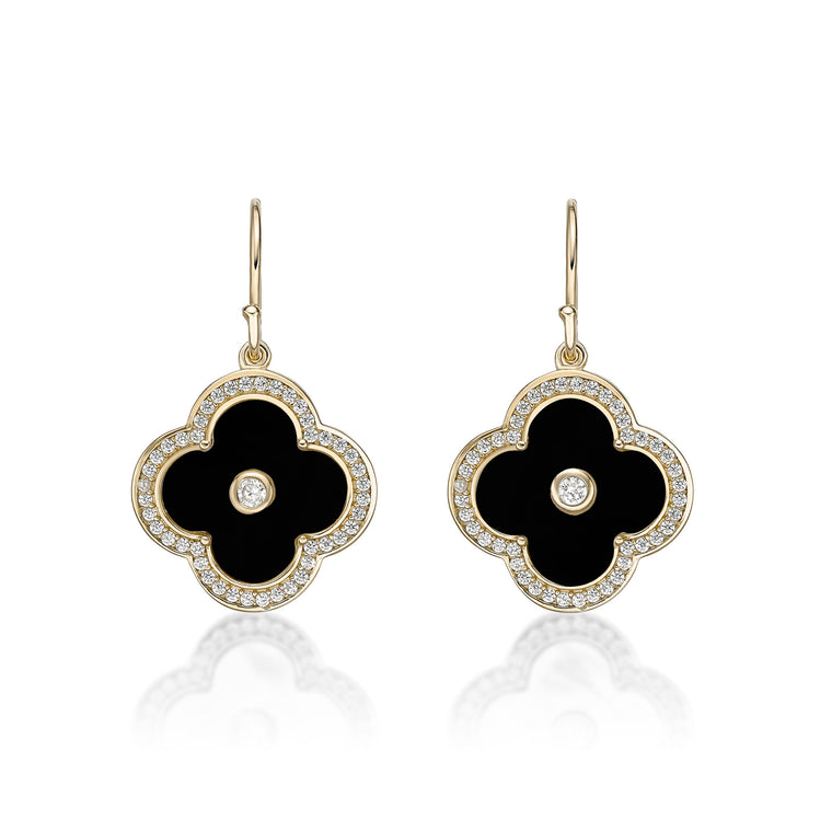 Flora Halo Flower Hook Earrings