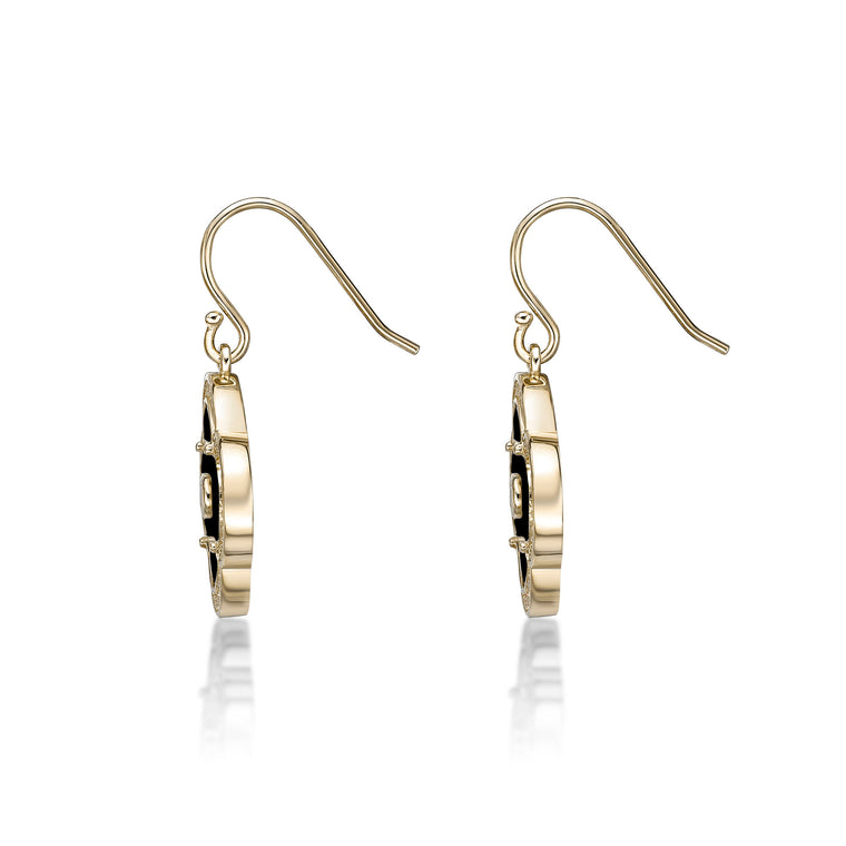 Flora Halo Flower Hook Earrings