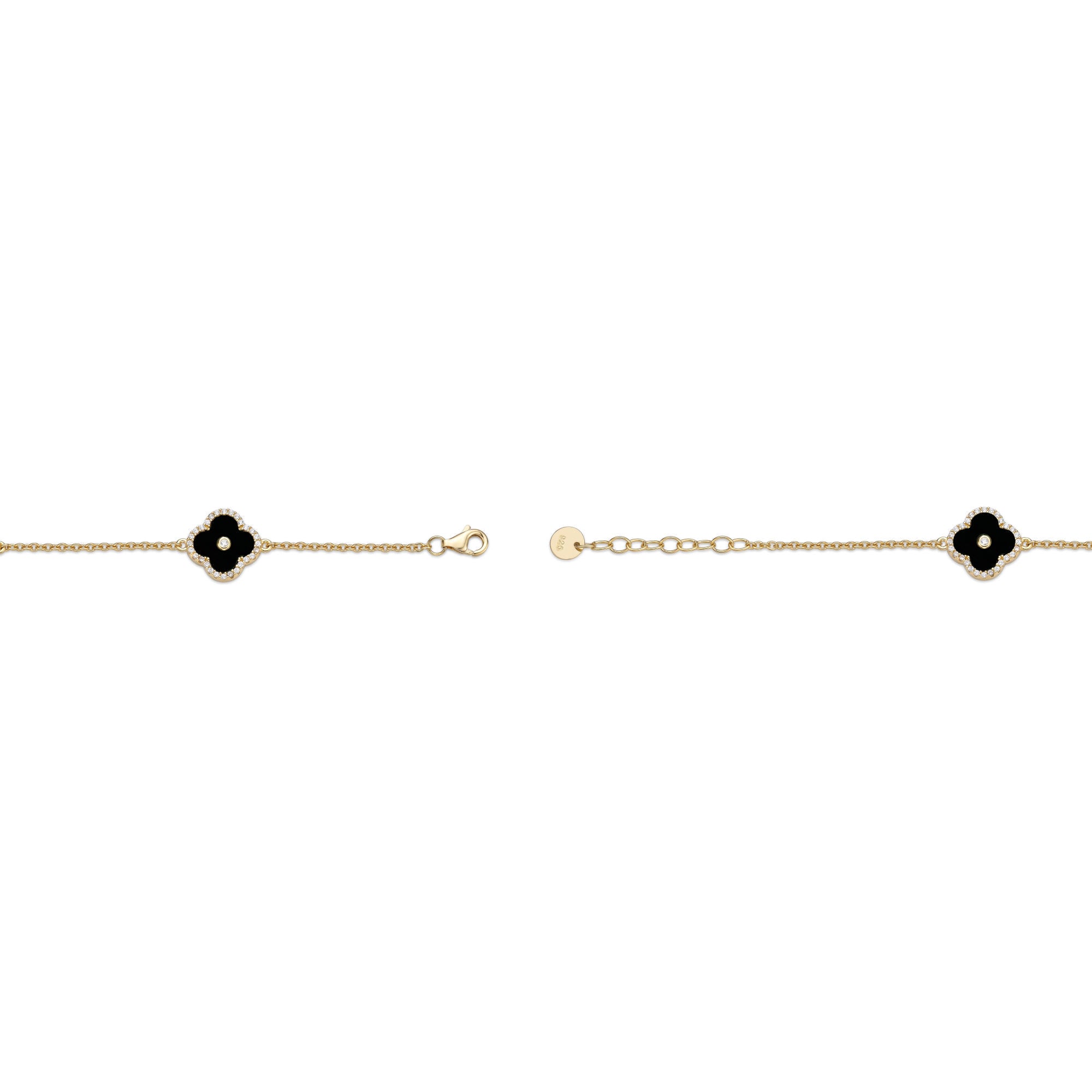 Flora Halo Three-Station Flower Bracelet