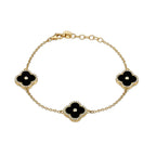 Flora Halo Three-Station Flower Bracelet