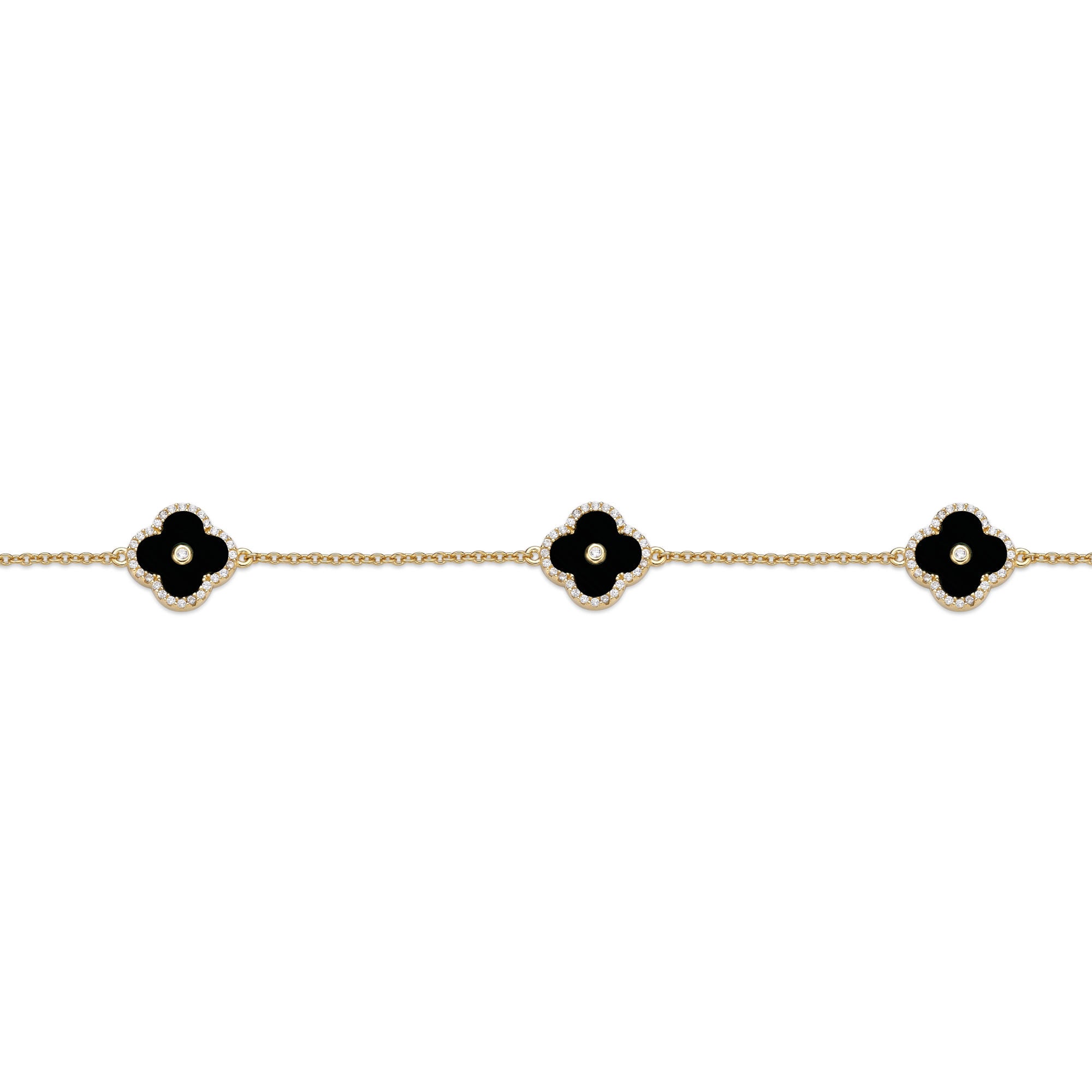Flora Halo Three-Station Flower Bracelet