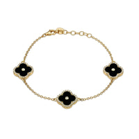 Flora Halo Three-Station Flower Bracelet