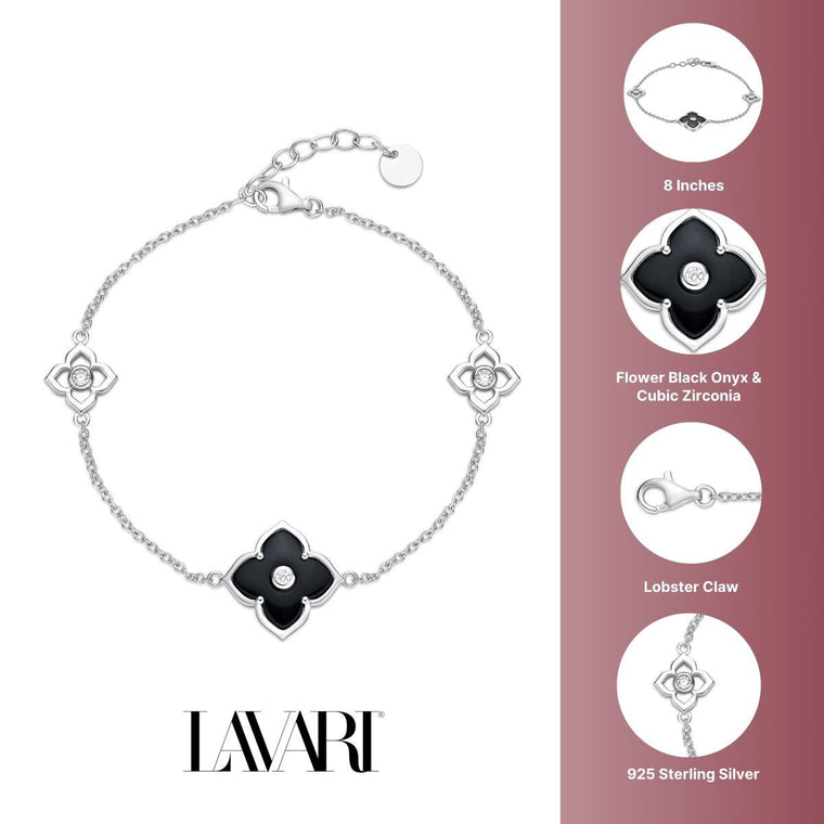 Flora Classic Triple Flower Station Bracelet