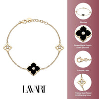 Flora Classic Triple Flower Station Bracelet