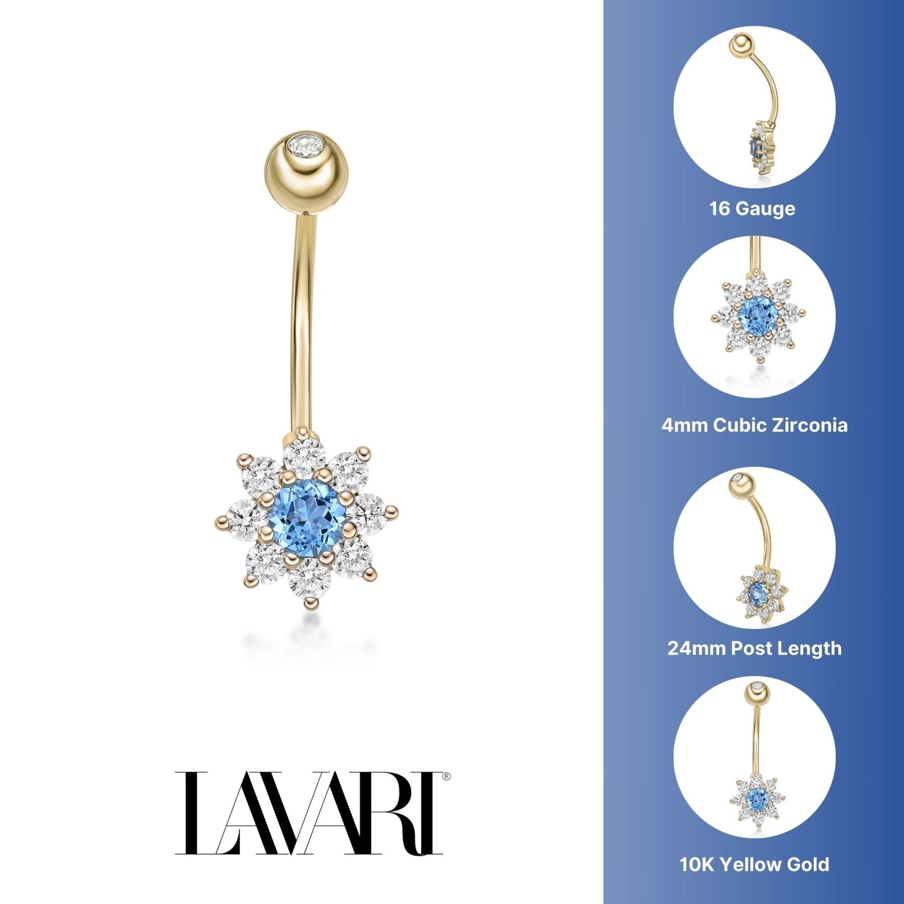 Star Belly Ring - 16G