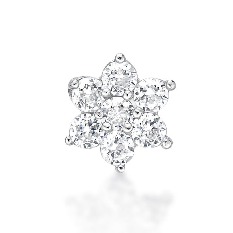 20 G (0.8 mm) Lab Grown Diamond Straight-Stud Nose Ring in 14K Gold