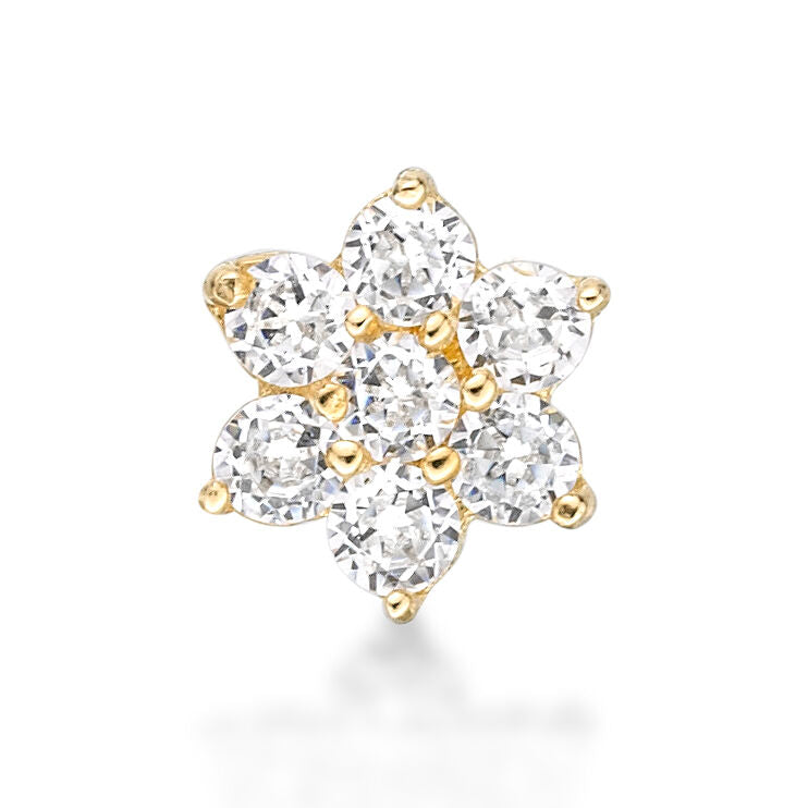 20 G (0.8 mm) Lab Grown Diamond Straight-Stud Nose Ring in 14K Gold