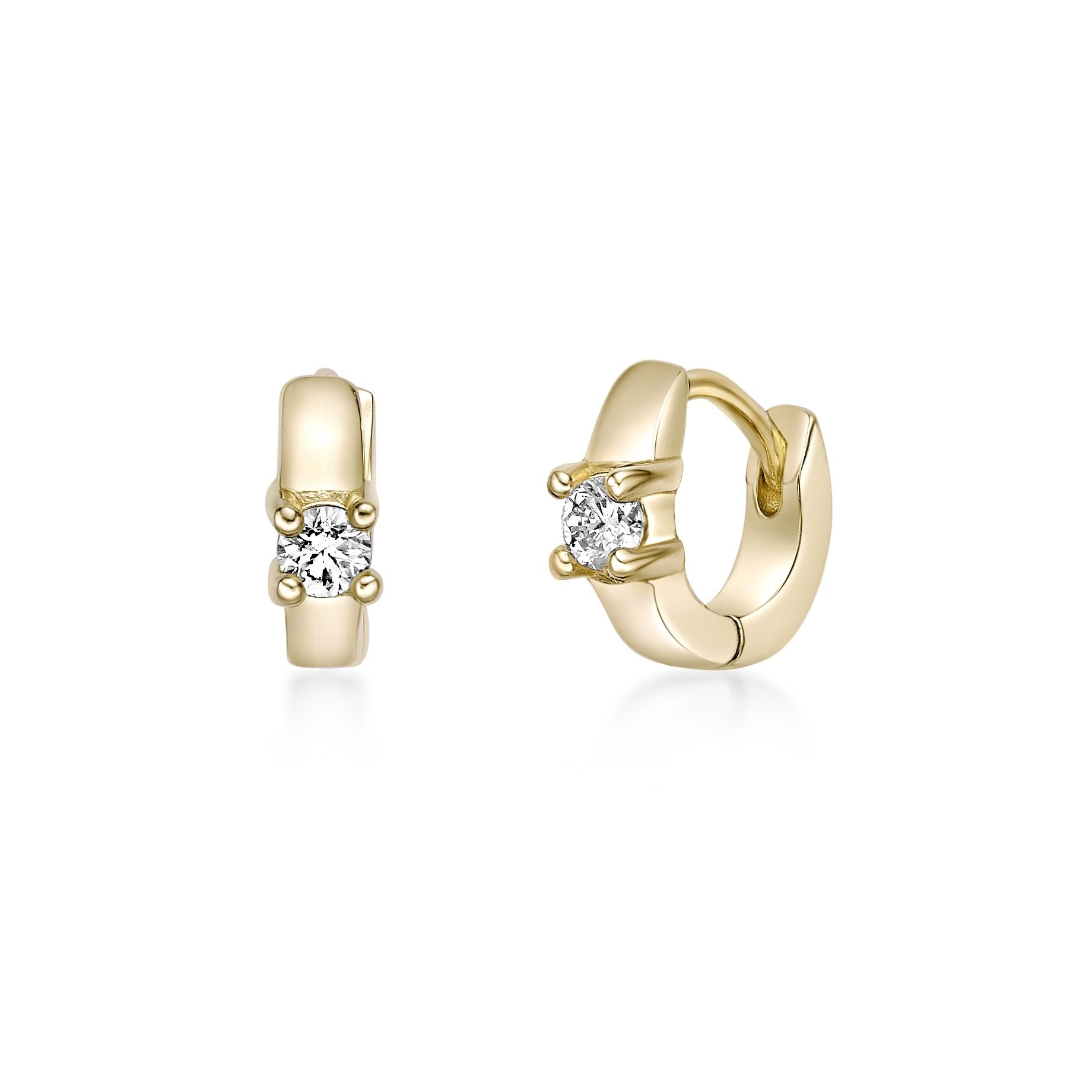 Lab Grown Diamond Classic Huggie Earrings