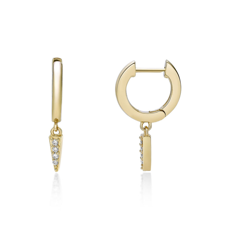 Small Spike Huggie Earrings