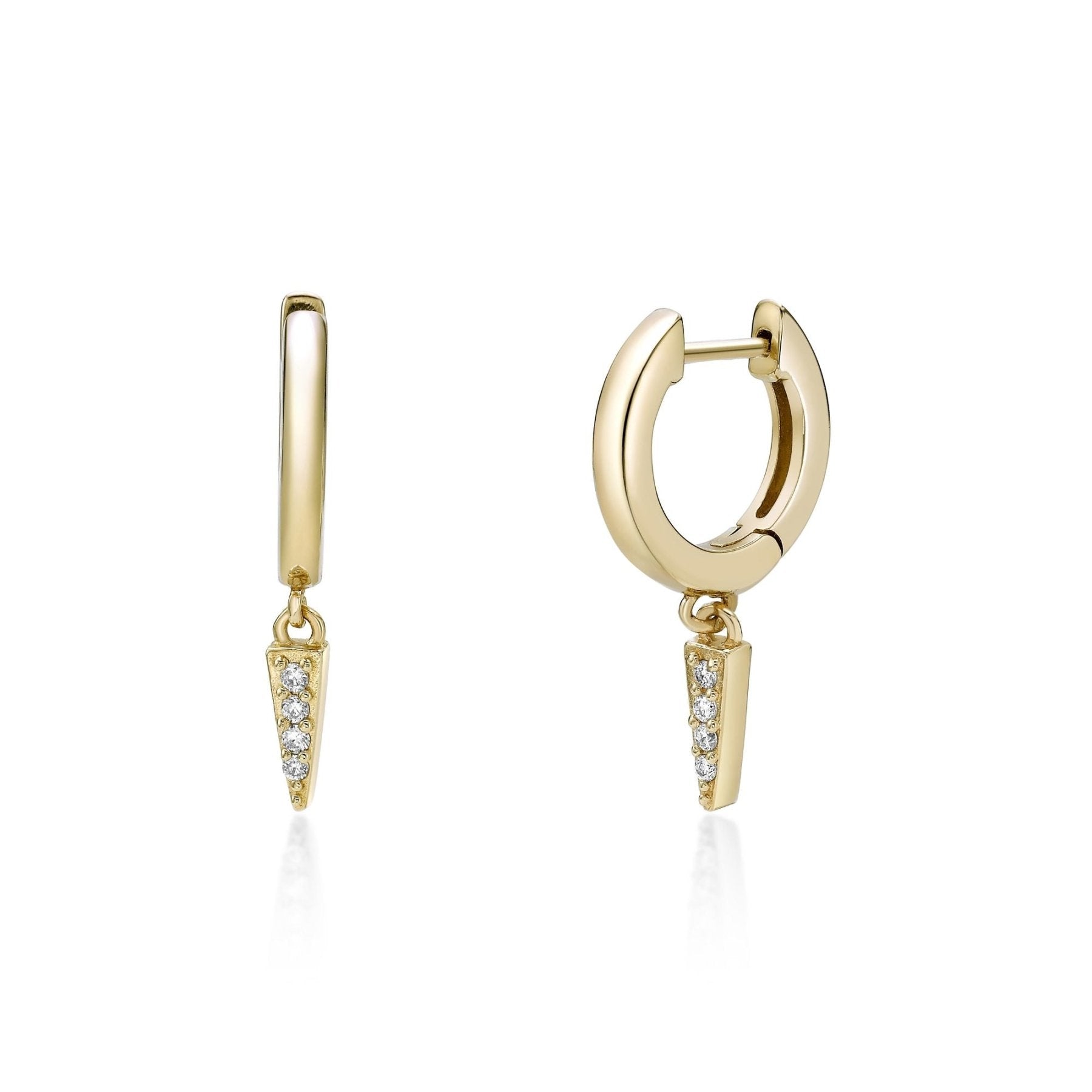 Small Spike Huggie Earrings